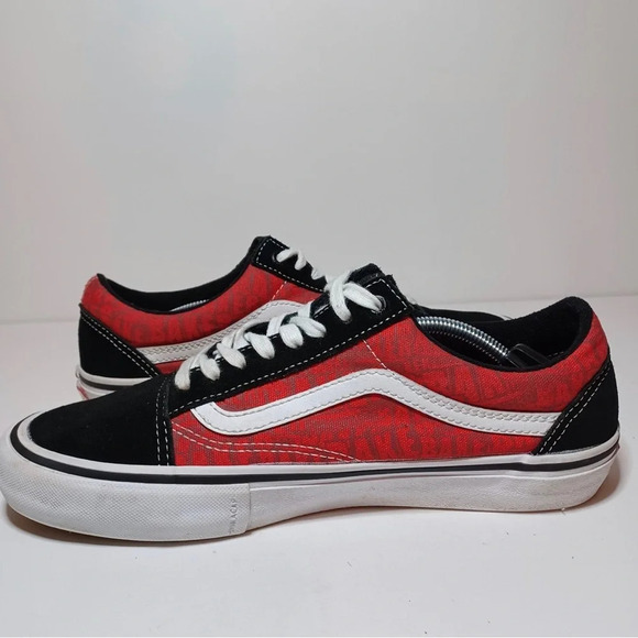 Vans Old Skool Pro Baker Skateboards Red Black VN0A45JCUZV Men's Size 8 - Picture 1 of 9